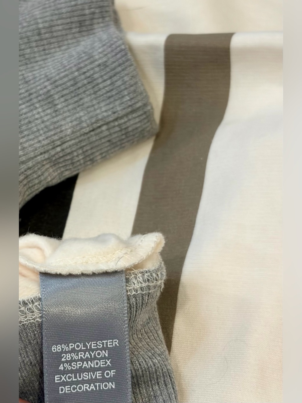 NWT MARLED Cream & Gray 'Game Day' Crewneck Sweatshirt - Picture 6 of 7